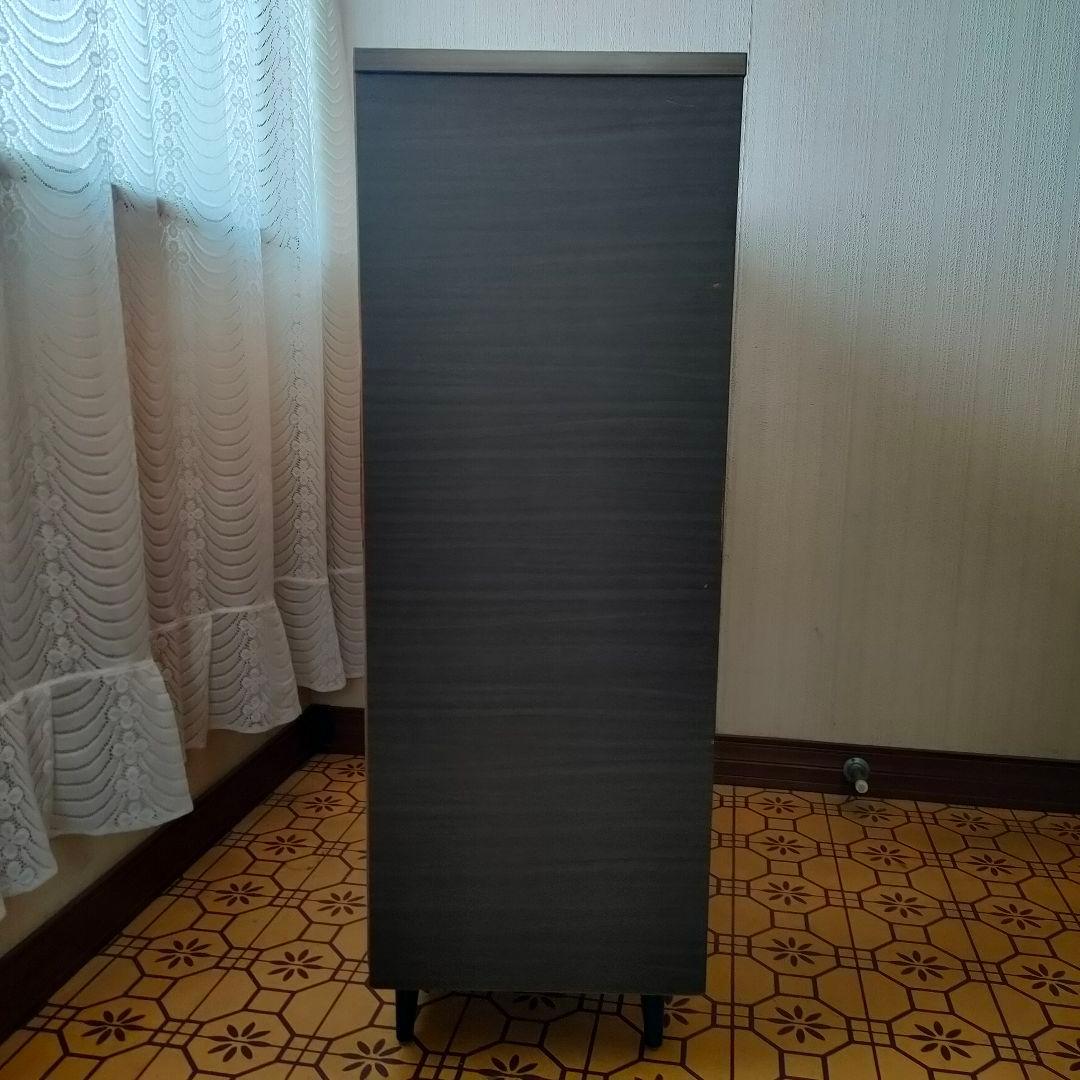 【昭和レトロ】木製 ブラウン スライド扉 下駄箱 靴箱 引き出し付き