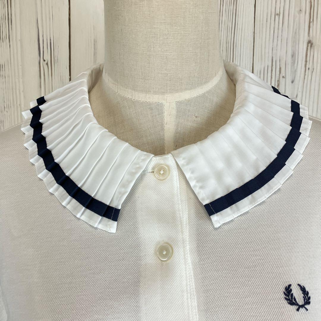 【希少】FRED PERRY ＊ フリル襟 ライン入り ポロシャツ