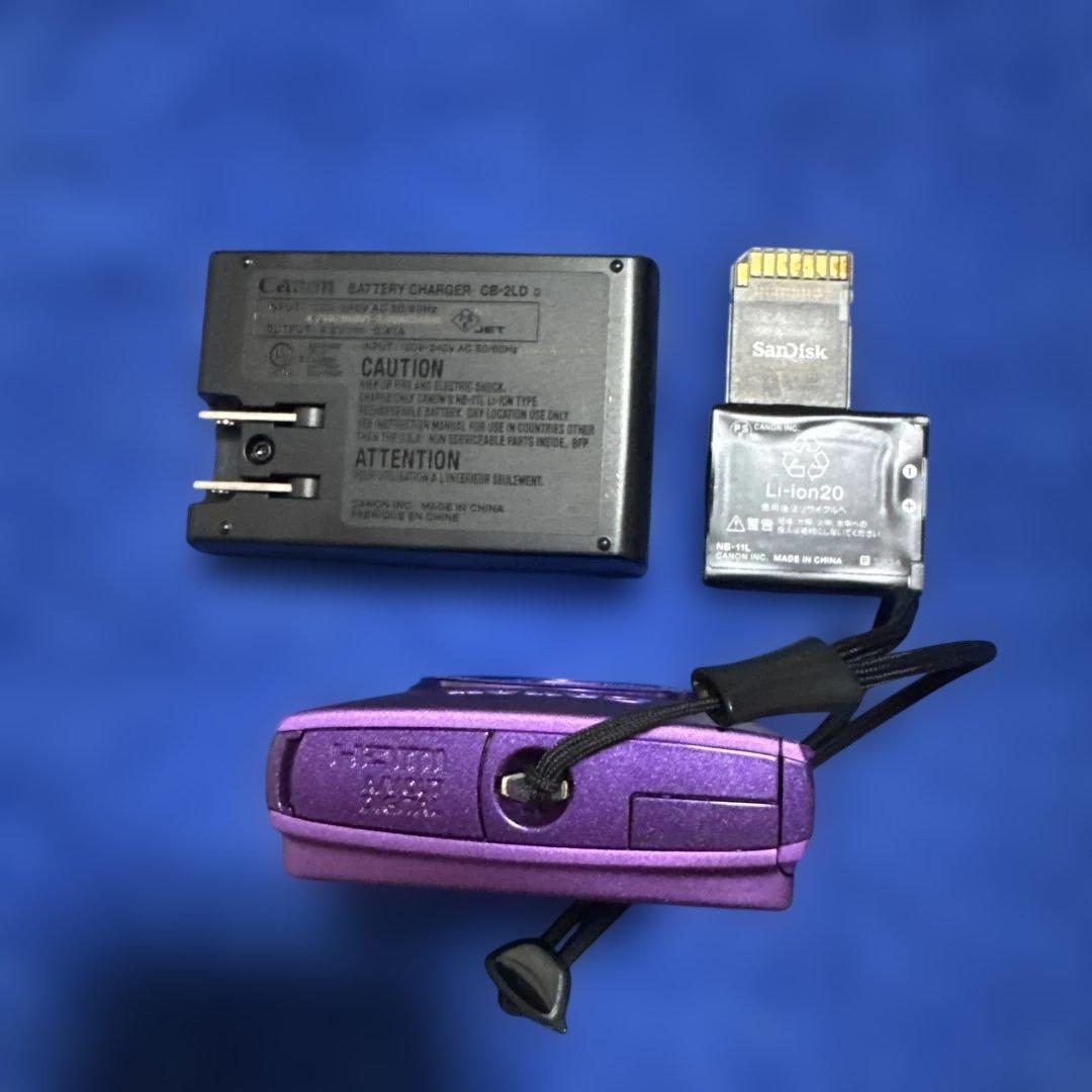 『美品』Canon IXY 430F パープル デジカメ 本体充電器付き