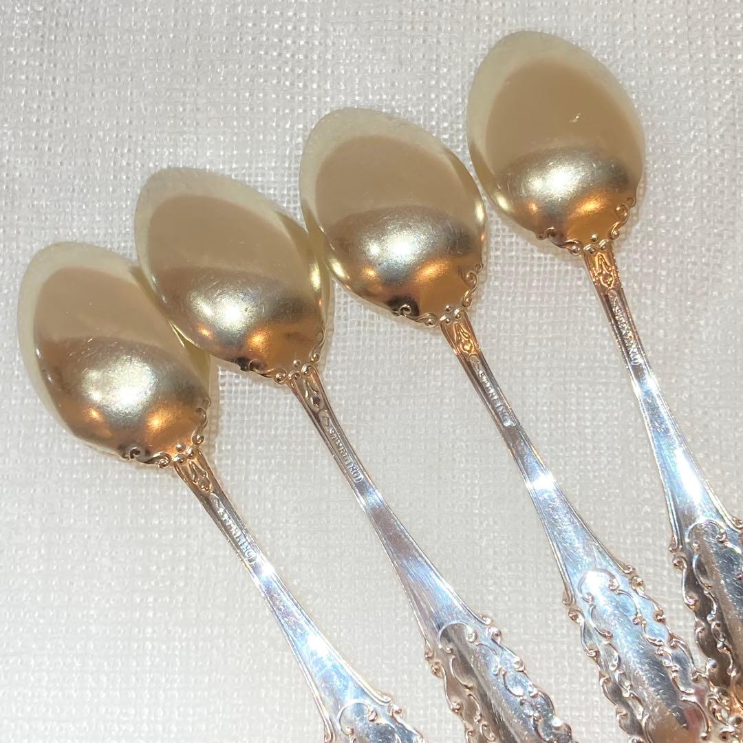 86 純銀豪華装飾モカスプーン4本セット