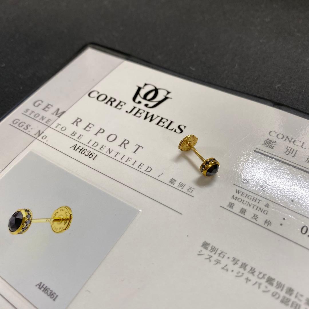 kenny❗️CORE JEWELSブラックダイヤピアス(片耳用) K18