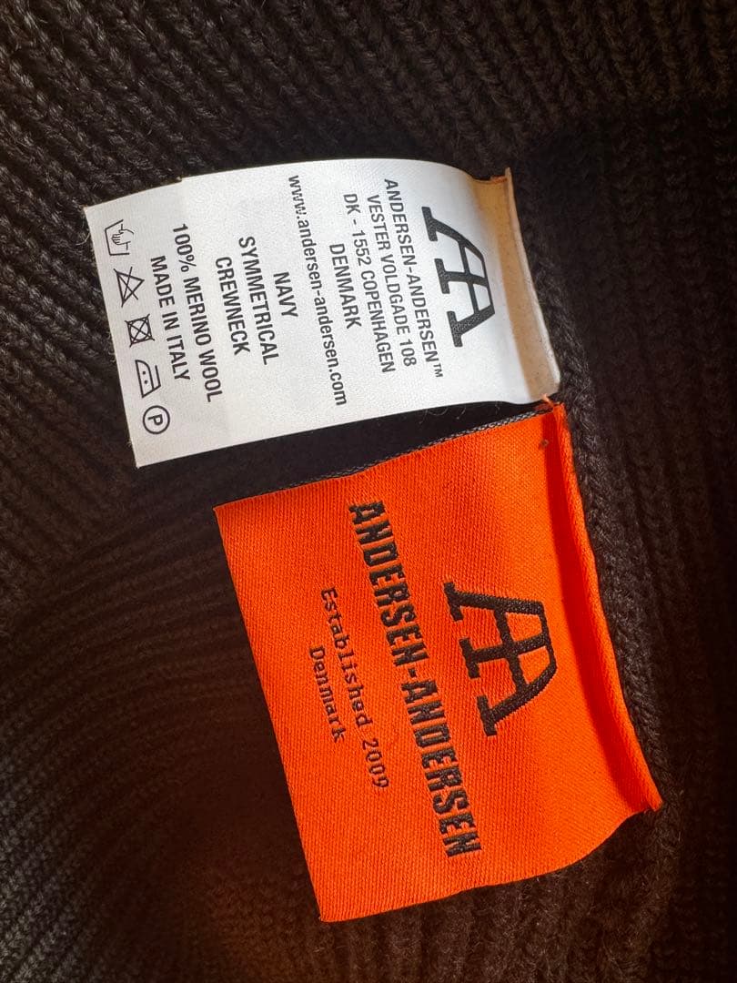 ANDERSEN-ANDERSEN ダークカーキ ニットセーター