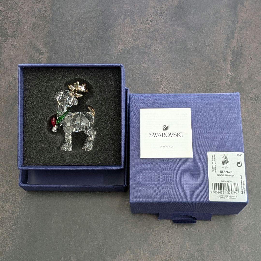 スワロフスキー　「サンタのトナカイ」　5532575　置物