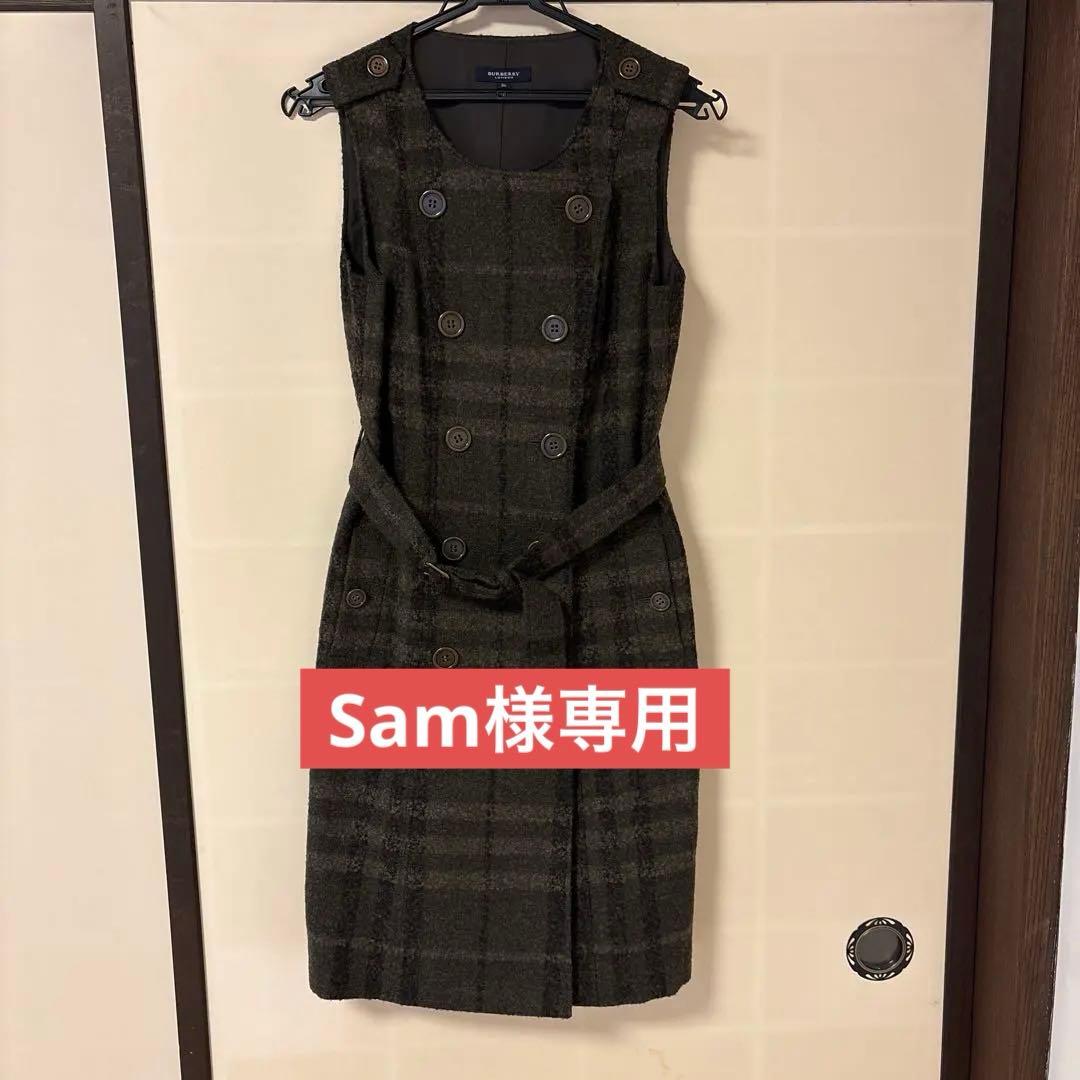 Sam バーバリーロンドン ノースリーブワンピース サイズ36