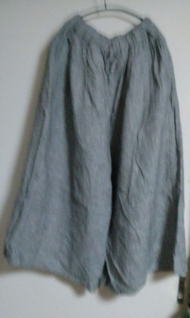 ★ヤッコ★　1426　千鳥格子　リネンワイドパンツ　スカチョ