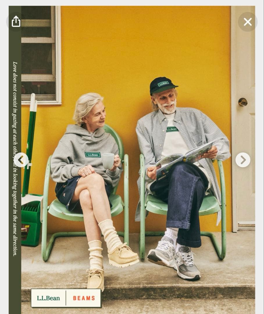 L.L.Bean x BEAMS グレー スウェットフーディー