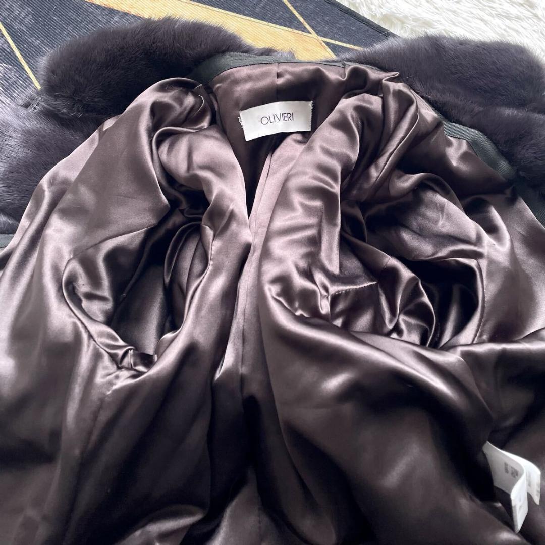 近年人気モデル/横段デザイン 深紫 ミンク ファーコート 軽量 毛皮 アウター