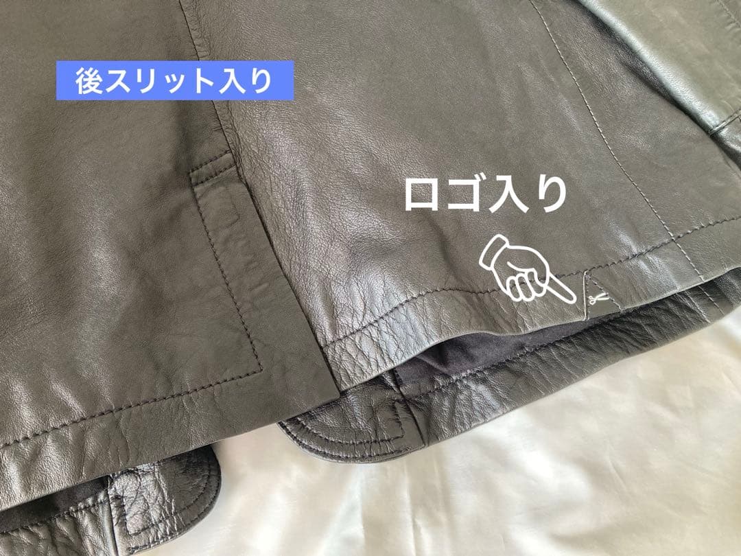 【DENHAM】メンズ　ラム革テーラードジャケット　ブラックM size