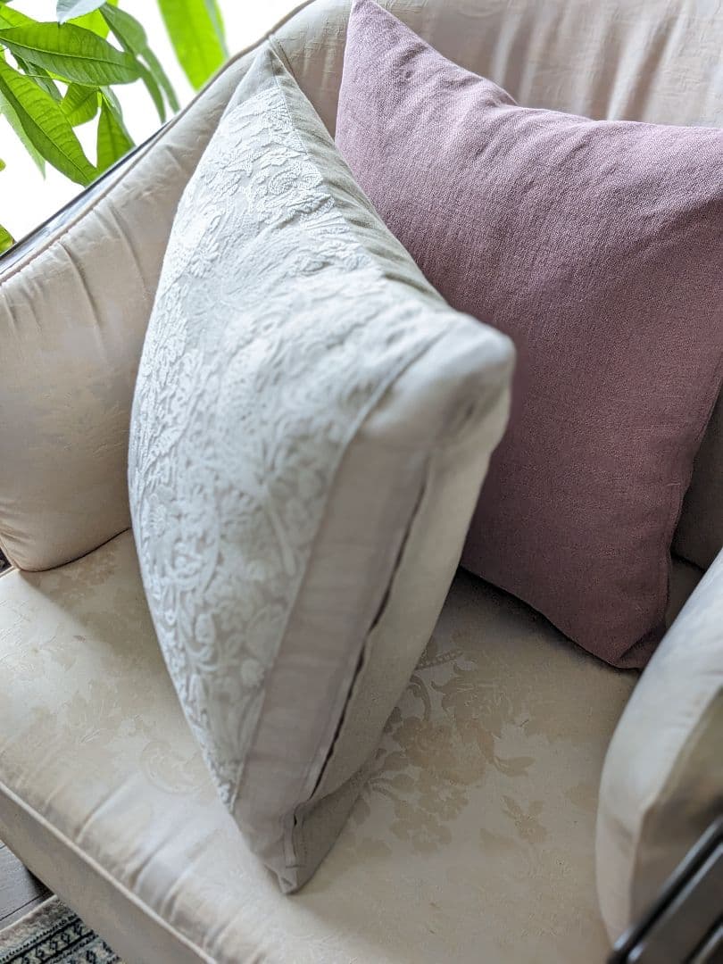 ウィリアムモリス　ピュアストロベリーシーフ　エンブロイダリー　クッションカバー