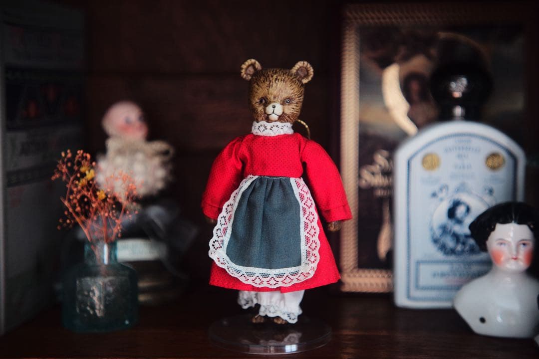 ヴィンテージ チャイナヘッドドール ベア オーナメント クリスマス ビスクドール