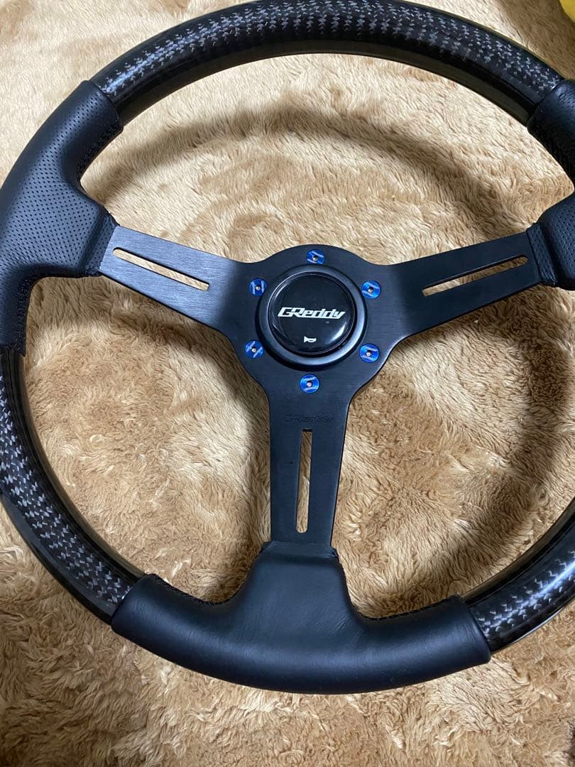 GReddy スポーツステアリングホイール リアルカーボン値段交渉します