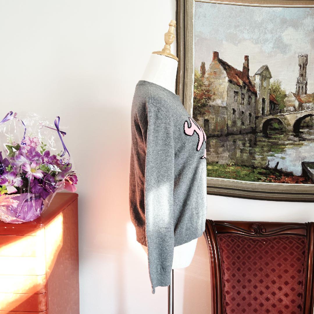 美品VALENTINO ヴァレンティノ ロゴ　インターシャ カシミヤ　セーター