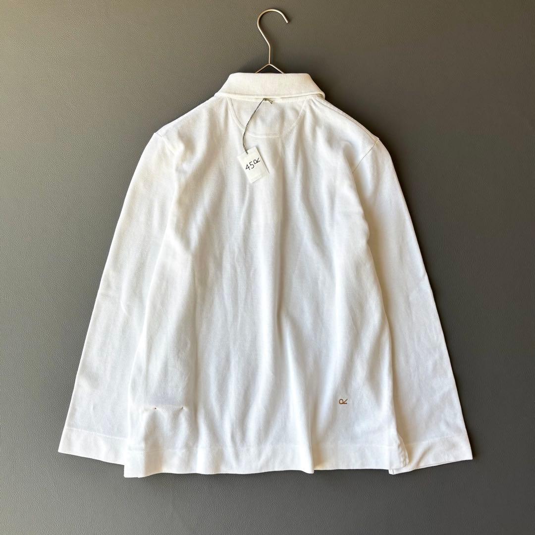 タグ付き✨45R スーピマカノコの33色四角ポロ　R刺繍　パールホワイト　2