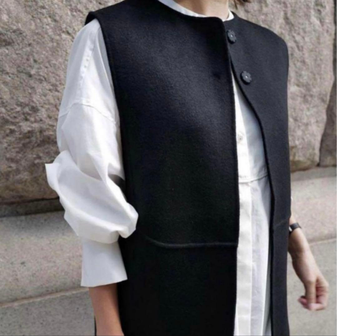 【美品】machatt リバーウールベスト ブラック