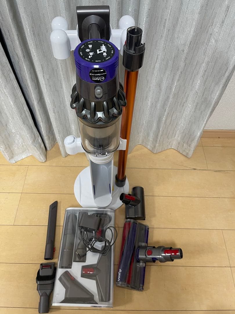 【美品】dyson V10 SV12　純正フロアドック付エコーモード63分