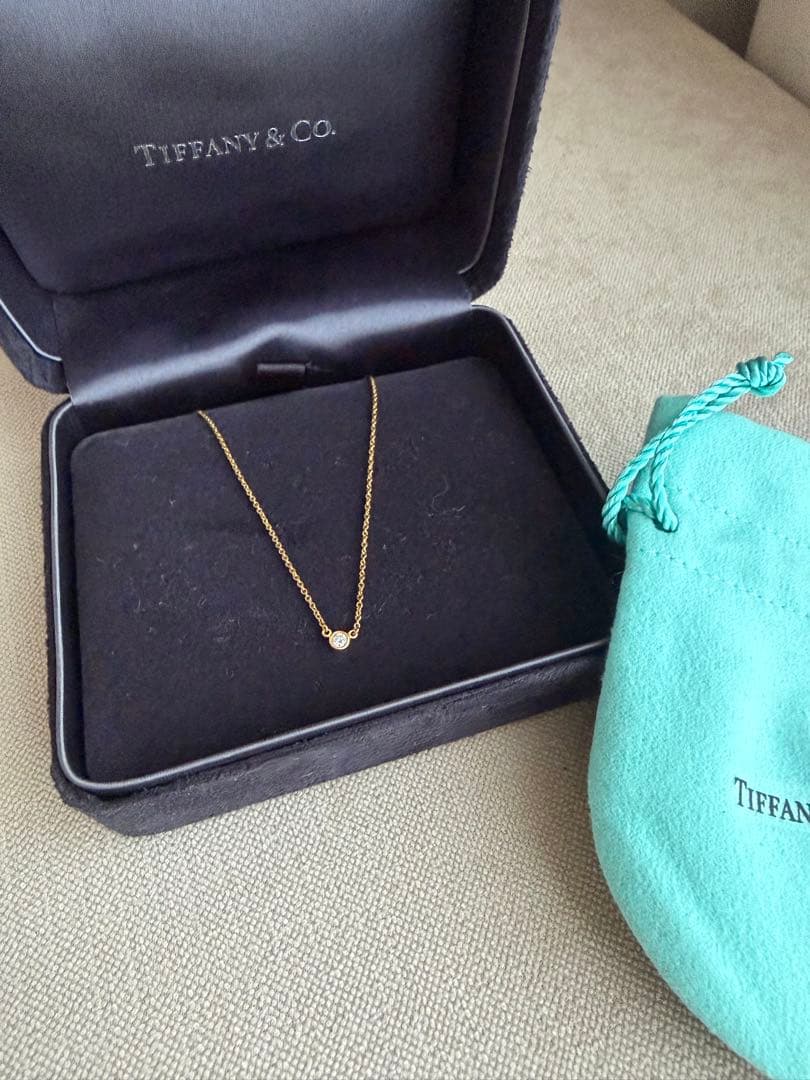ティファニー バイザヤード ネックレス 0.08ct相当 K18YG