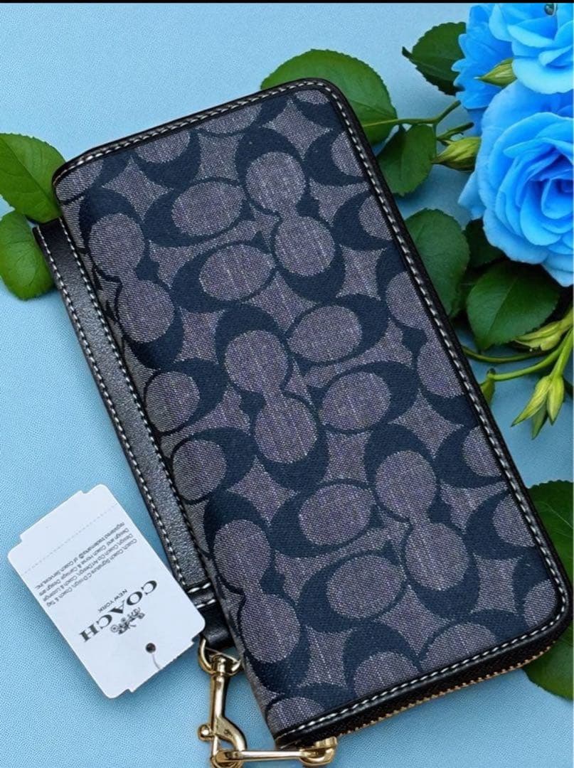 COACH 長財布 ネイビー 新作