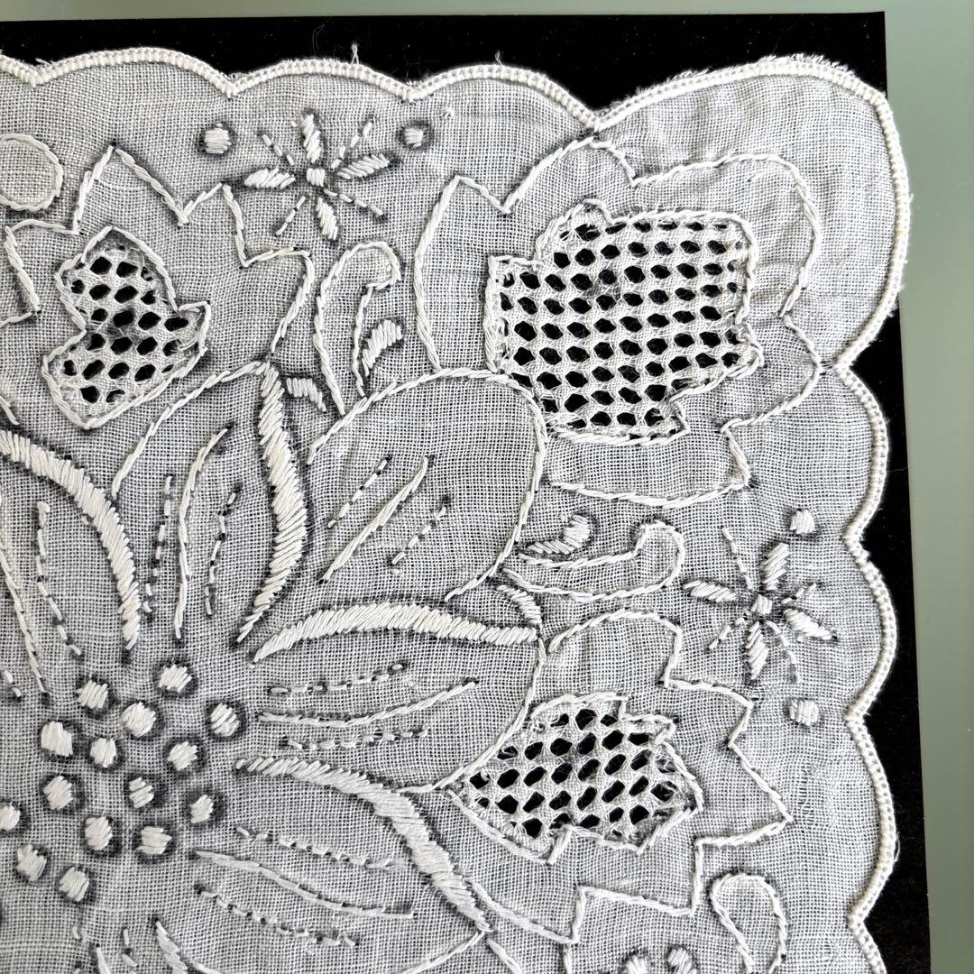 汕頭 スワトウ刺繍ハンカチ（30×30cm） ３枚セット新品未開封