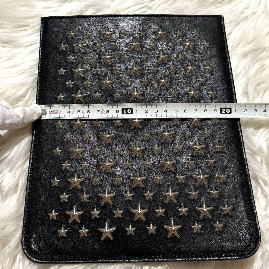 Jimmy Choo ジミーチュウ レザー スタースタッズ iPadケース 黒