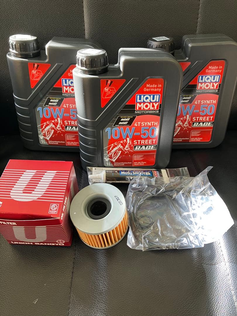 リキモリ 10w-50 1L 3本、添加剤、オイルフィルター付き CBX400F