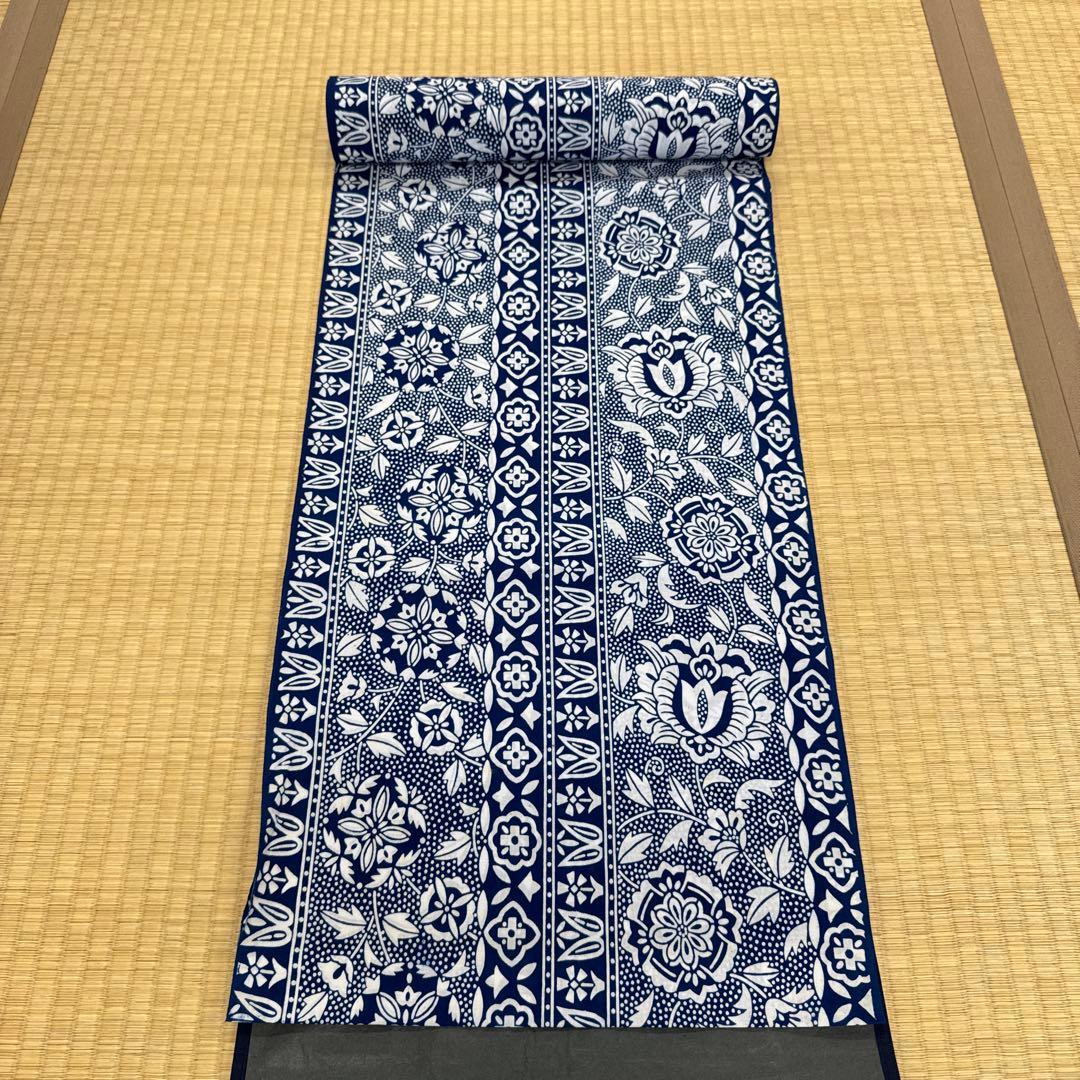 高級手芸　本染ゆかた反物　更紗