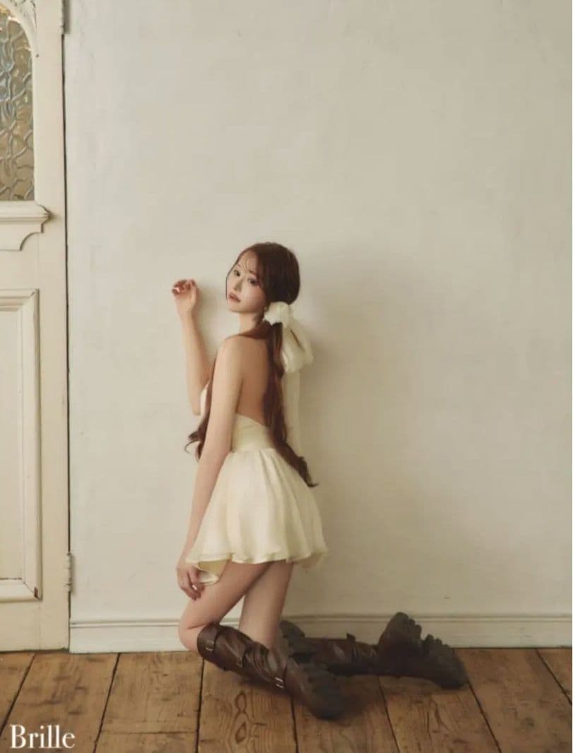 み*こ様 534Brille アイボリーホルタードレス Sサイズ