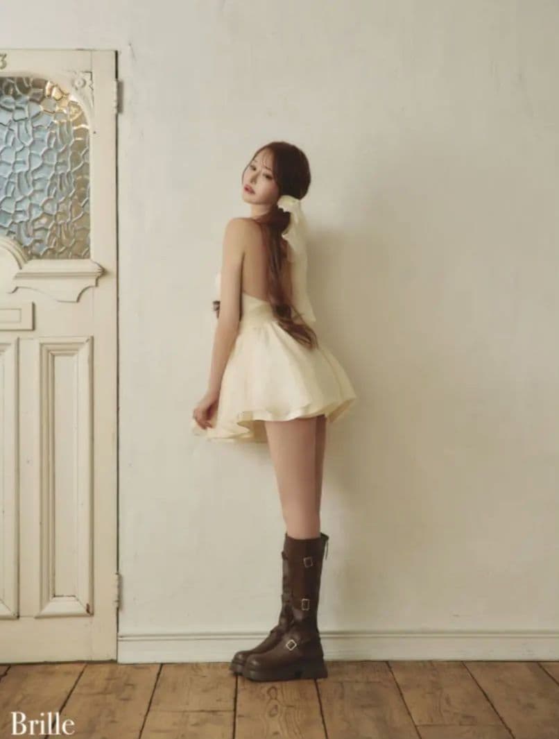 み*こ様 534Brille アイボリーホルタードレス Sサイズ