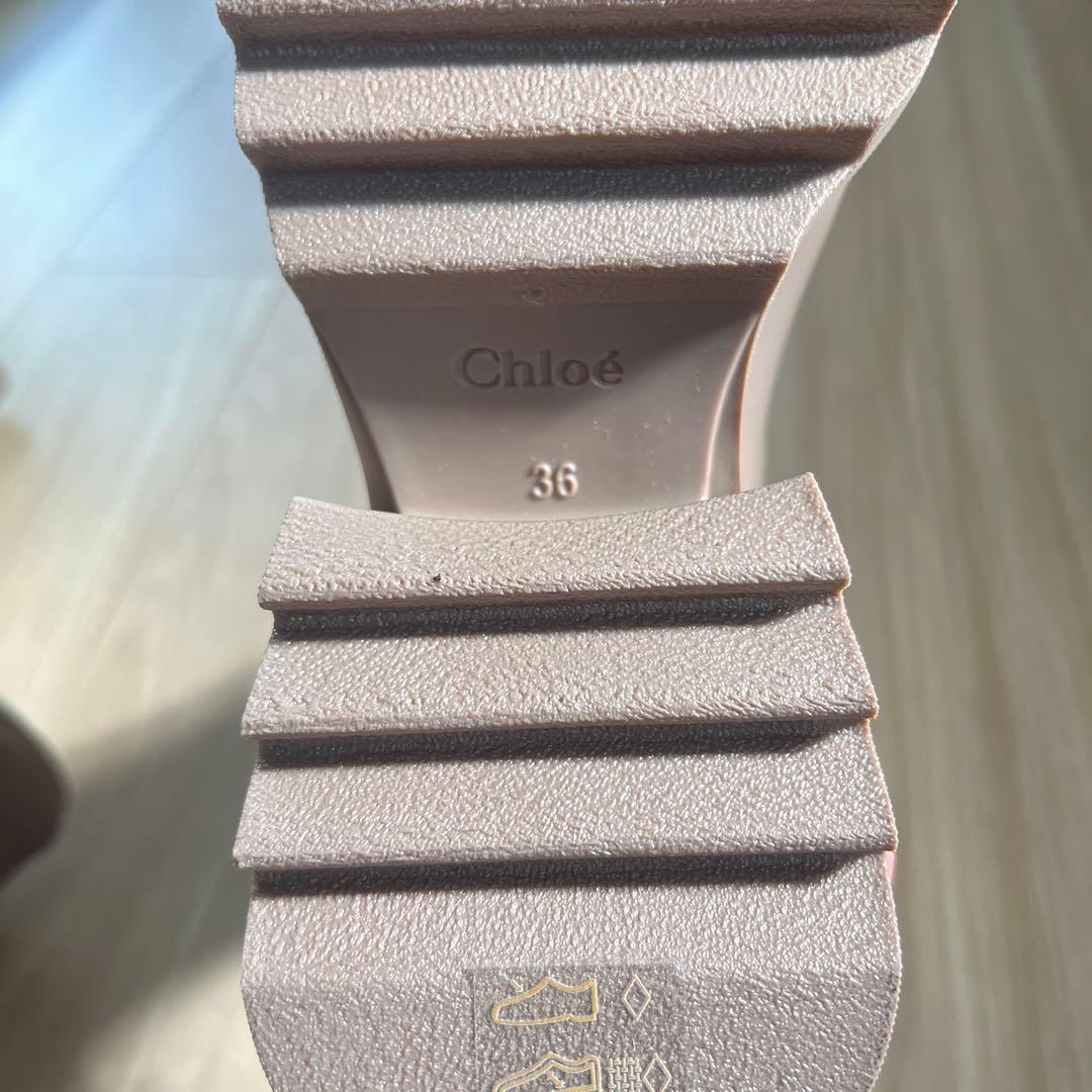 Chloé ベージュ レインブーツ