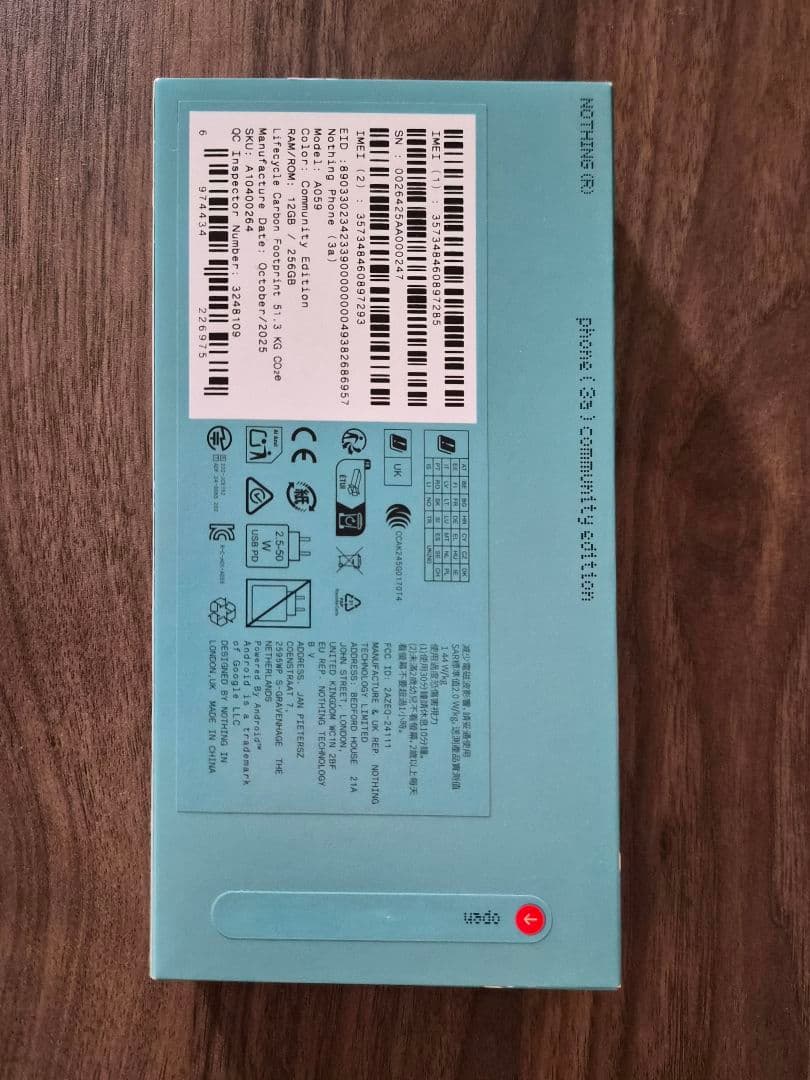 【未開封】Nothing Phone 3a Community Edition