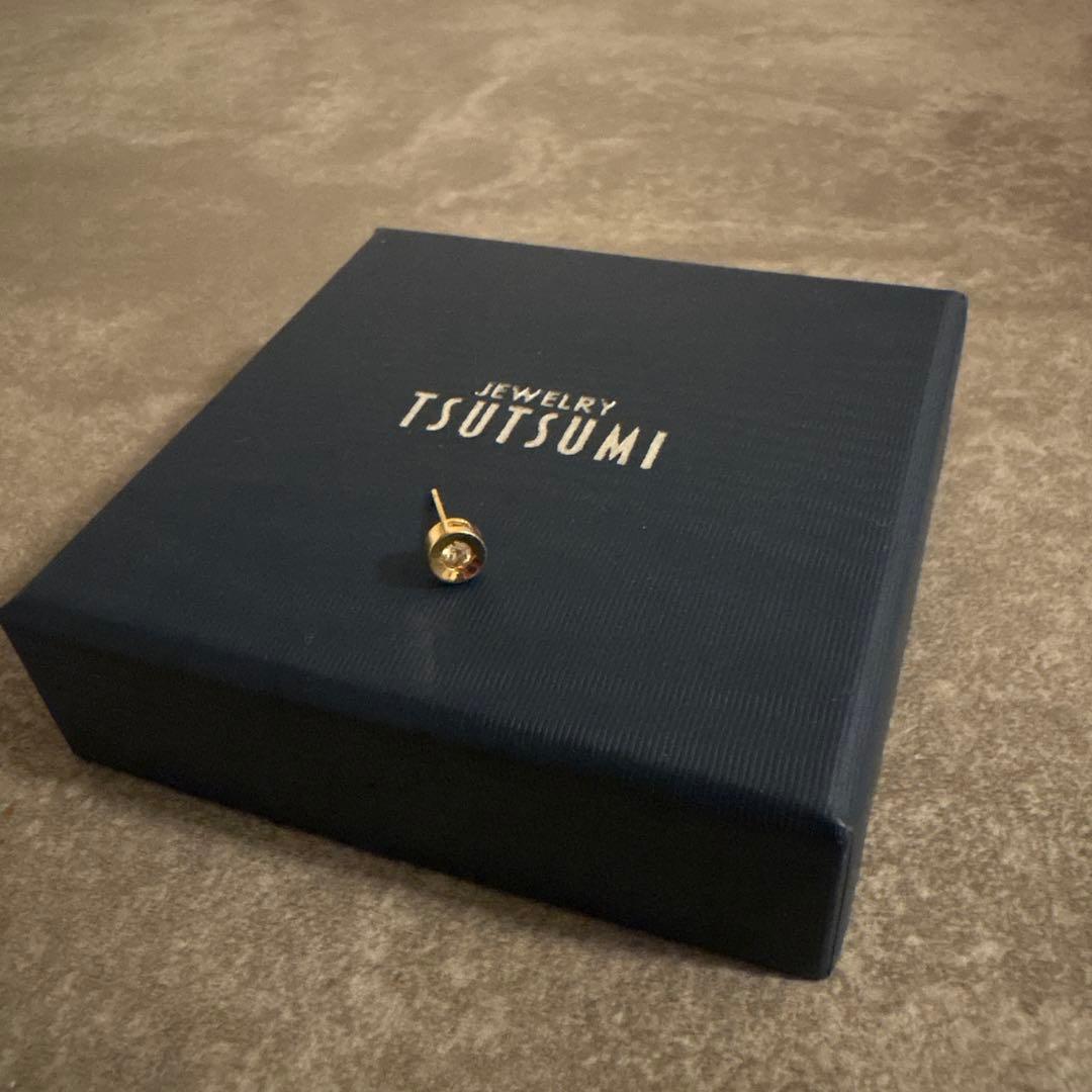 TSUTSUMI❤︎ダイヤモンドピアス　片耳　イエローゴールド　18K YG