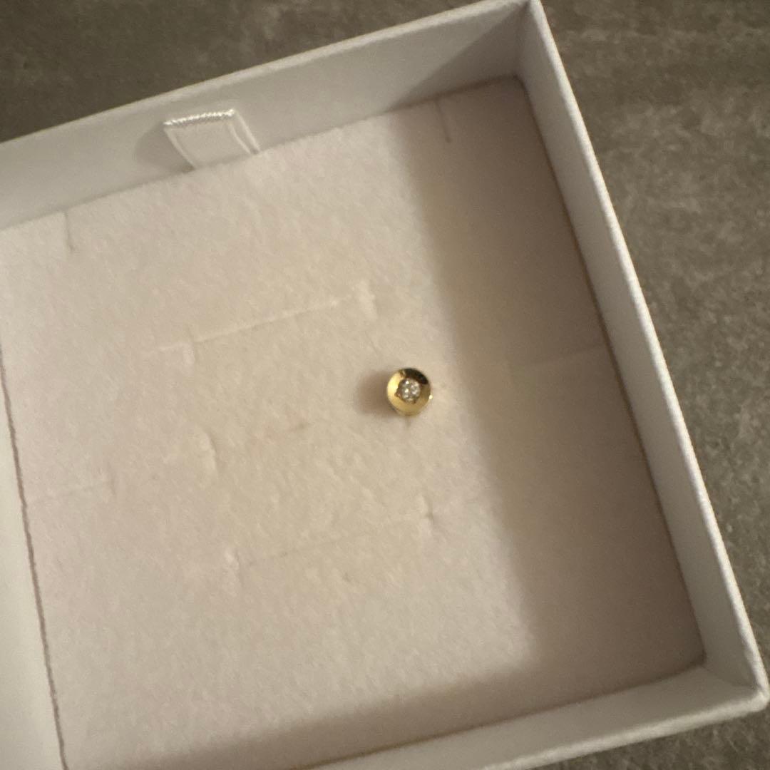 TSUTSUMI❤︎ダイヤモンドピアス　片耳　イエローゴールド　18K YG