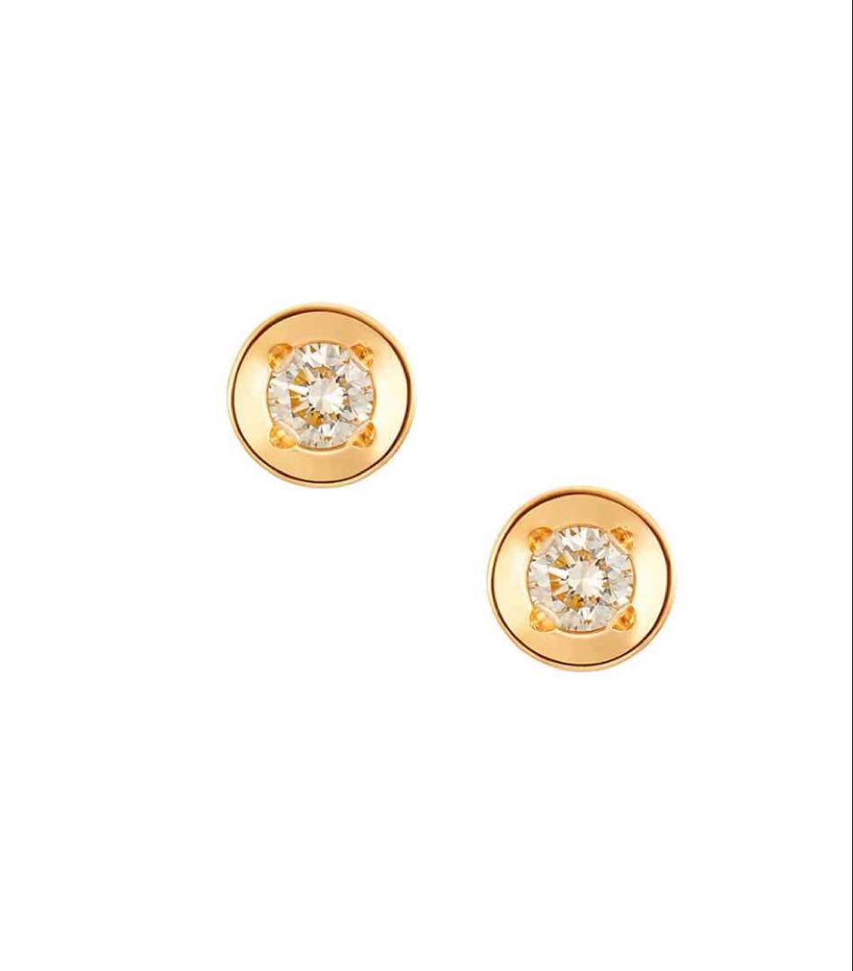 TSUTSUMI❤︎ダイヤモンドピアス　片耳　イエローゴールド　18K YG