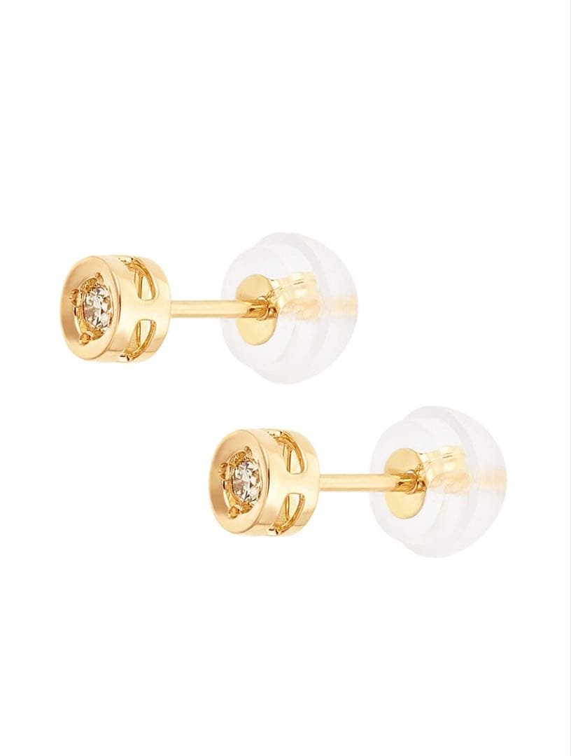 TSUTSUMI❤︎ダイヤモンドピアス　片耳　イエローゴールド　18K YG