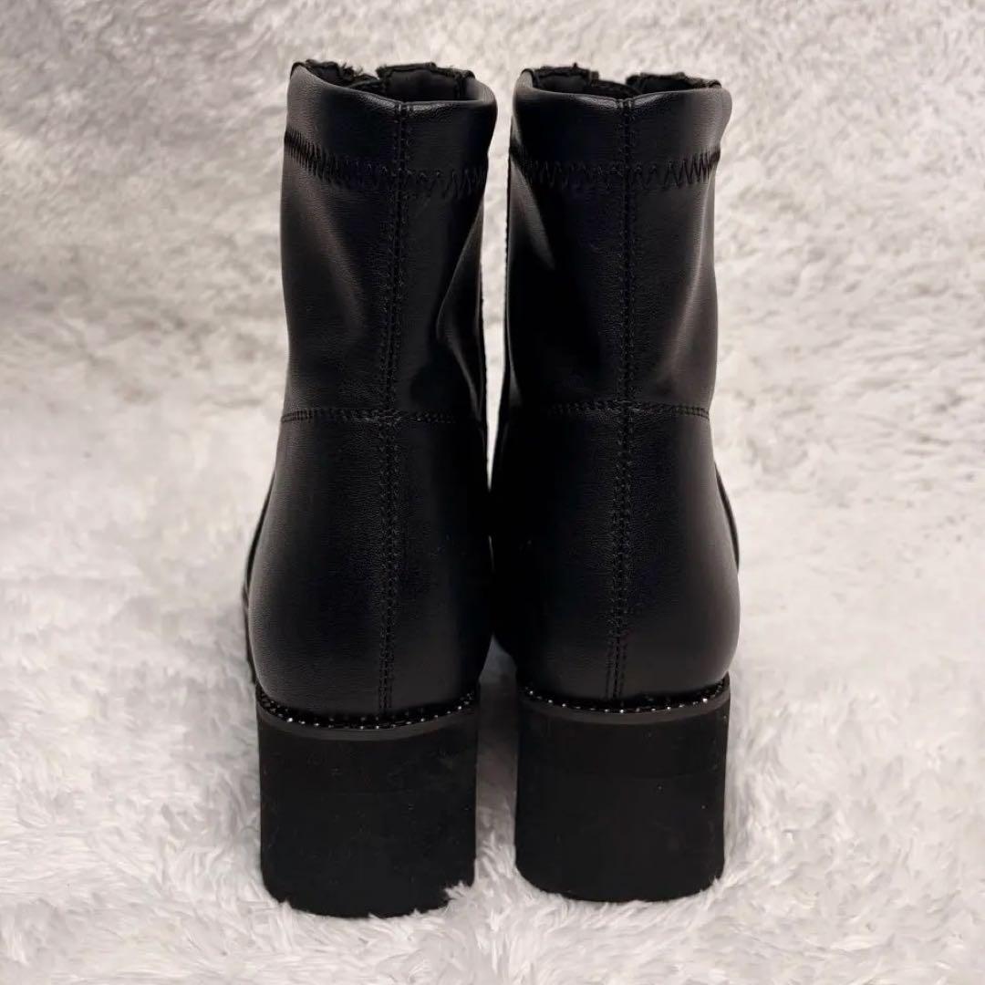 【美品】コンポジションナイン フロントジップコンフォートショートブーツ　23cm