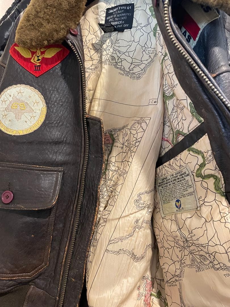 AVIREX トップガン G-1 革ジャン　ビンテージ　xsサイズ