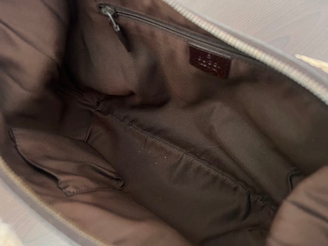 GUCCI グッチ ロゴ GG柄 キャンバス ハーフムーン ワンショルダーバッグ