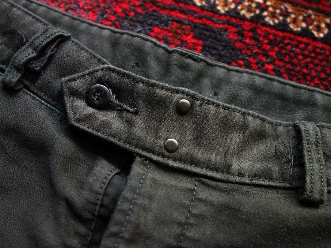 ADOLPHE LAFONT ブラックモールスキンパンツ L フレンチワーク