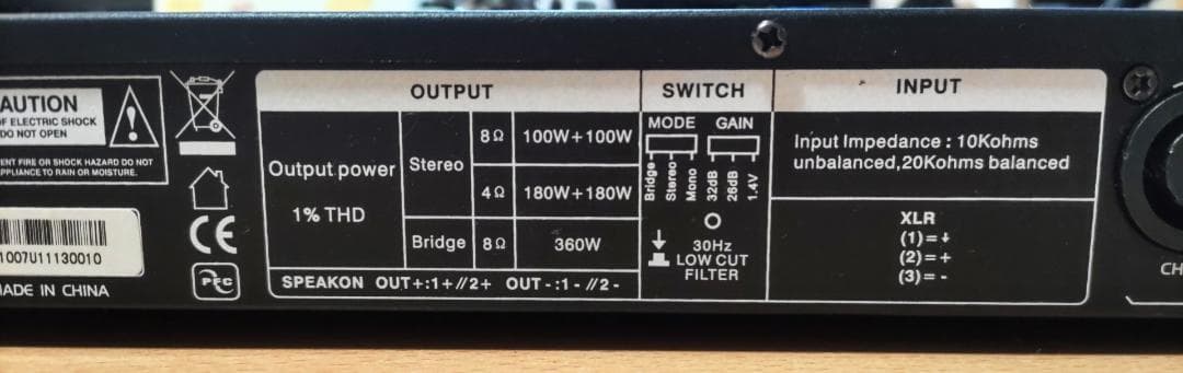 CLASSIC PRO DCP400デジタルアンプ　★完動品