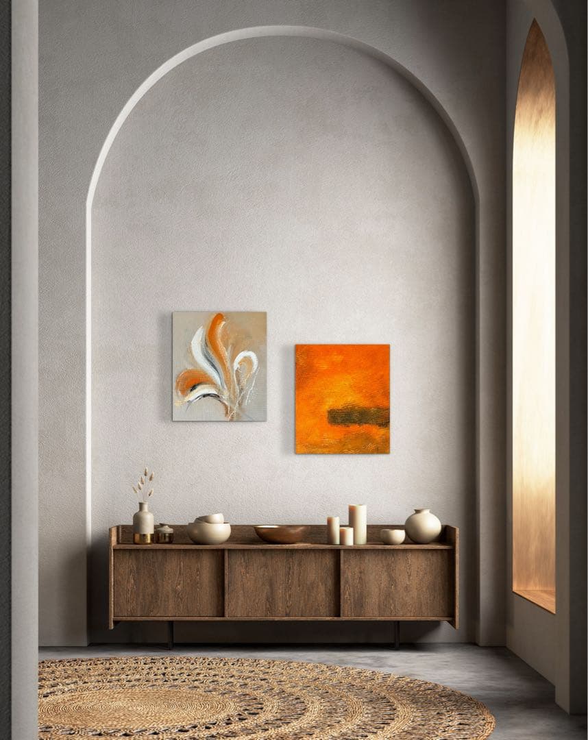 現代アート　53×45.5㎝　2枚セット　モダン　アートパネル　インテリア　絵画