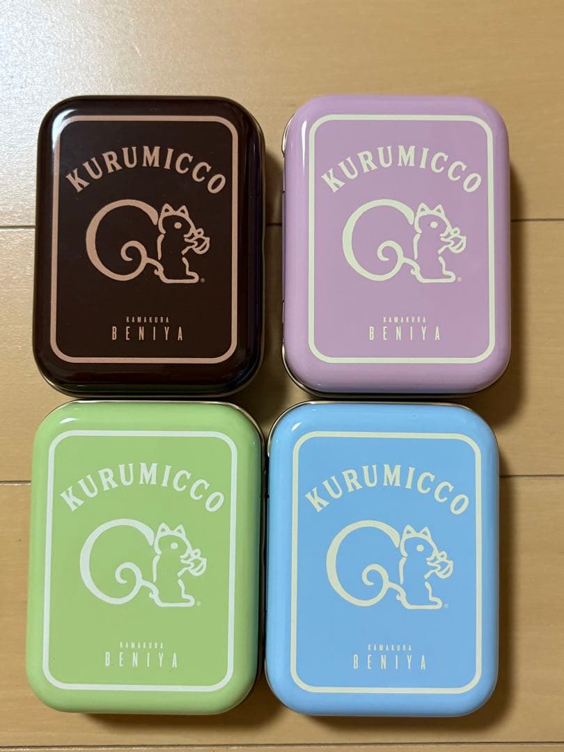 鎌倉紅谷　クルミッ子缶バレンタイン缶　ブルー　70周年缶　ミニ缶　②