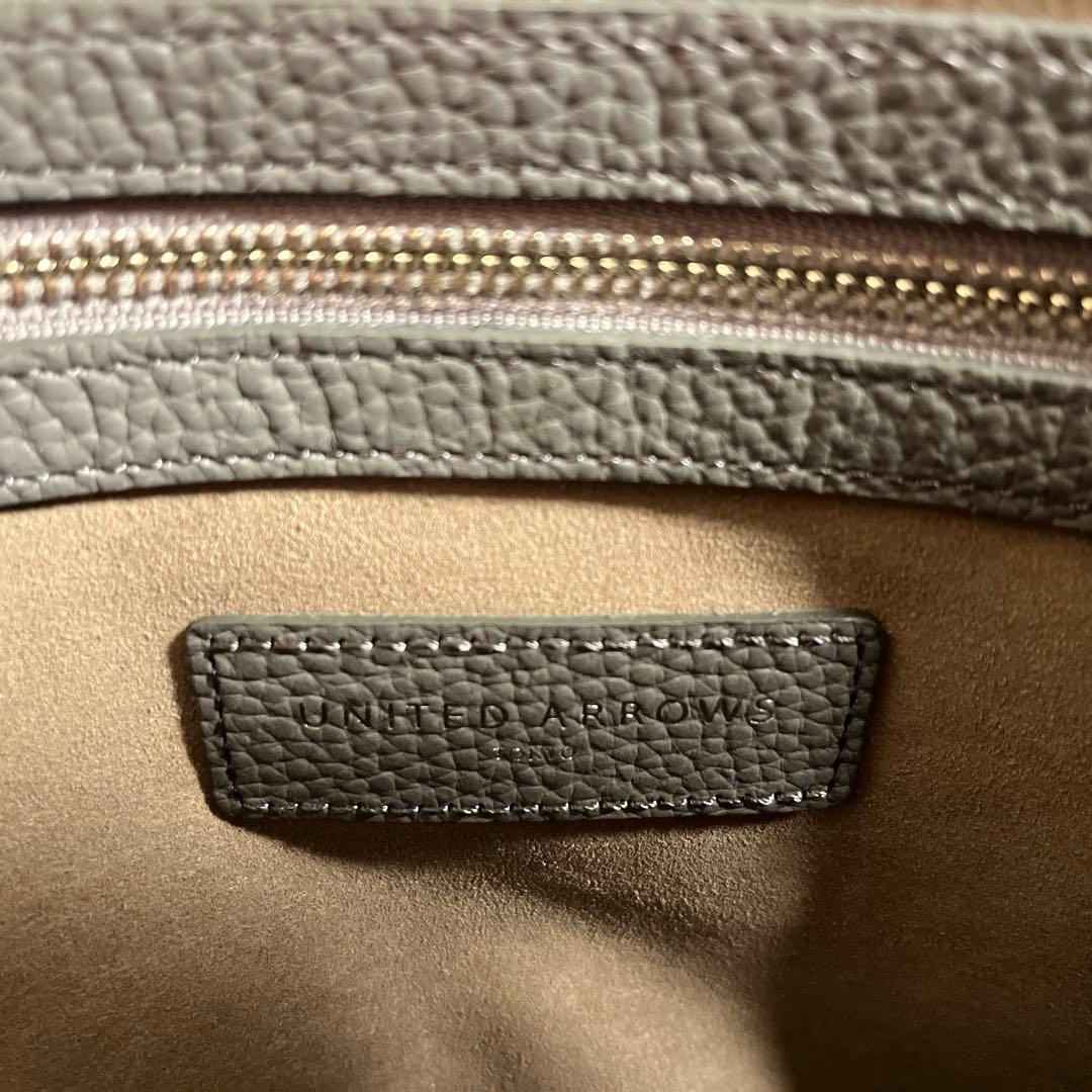 UNITED ARROWS ユナイテッドアローズ ラウンドブリーフケース グレー