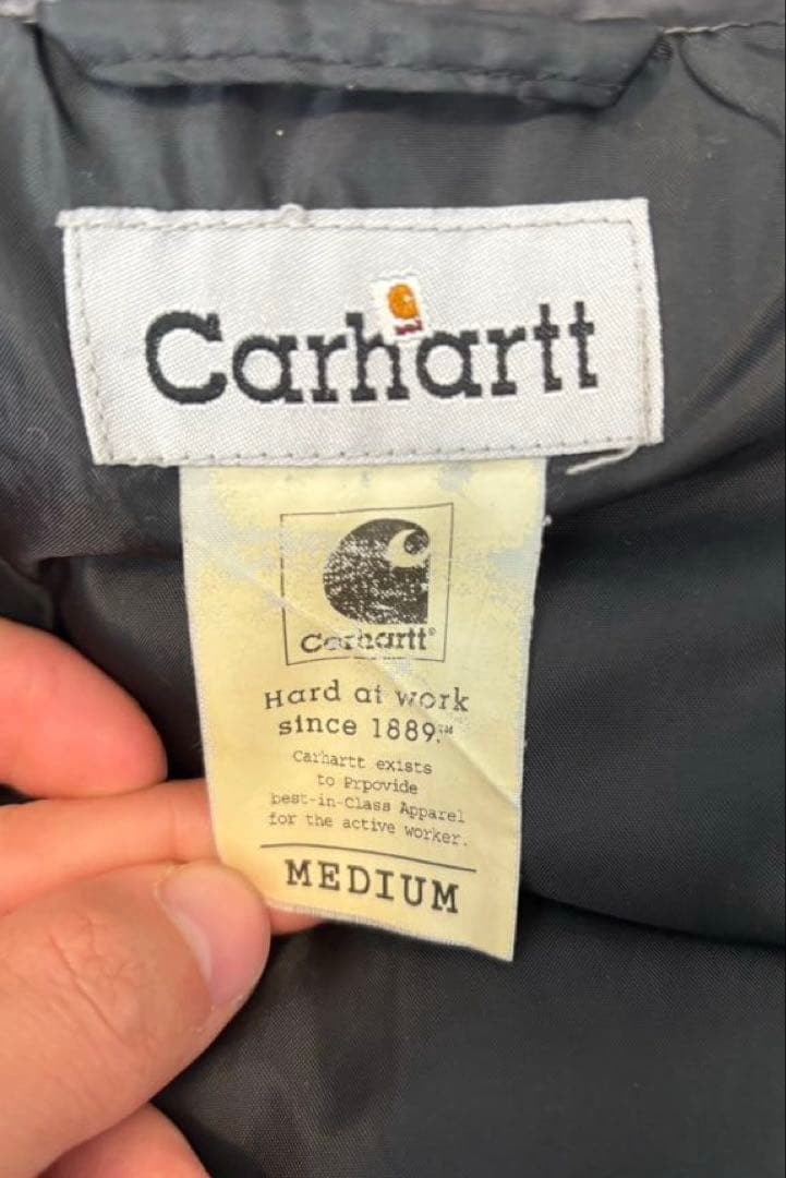 希少 90s Carhartt 2WAY ダウンジャケット グレー テック系