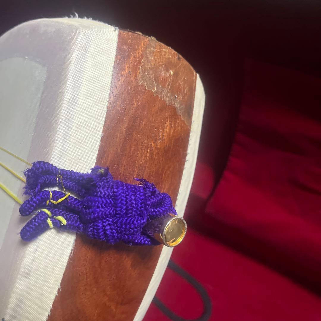 三味線本体 木製 3本の弦 専用ケース付き