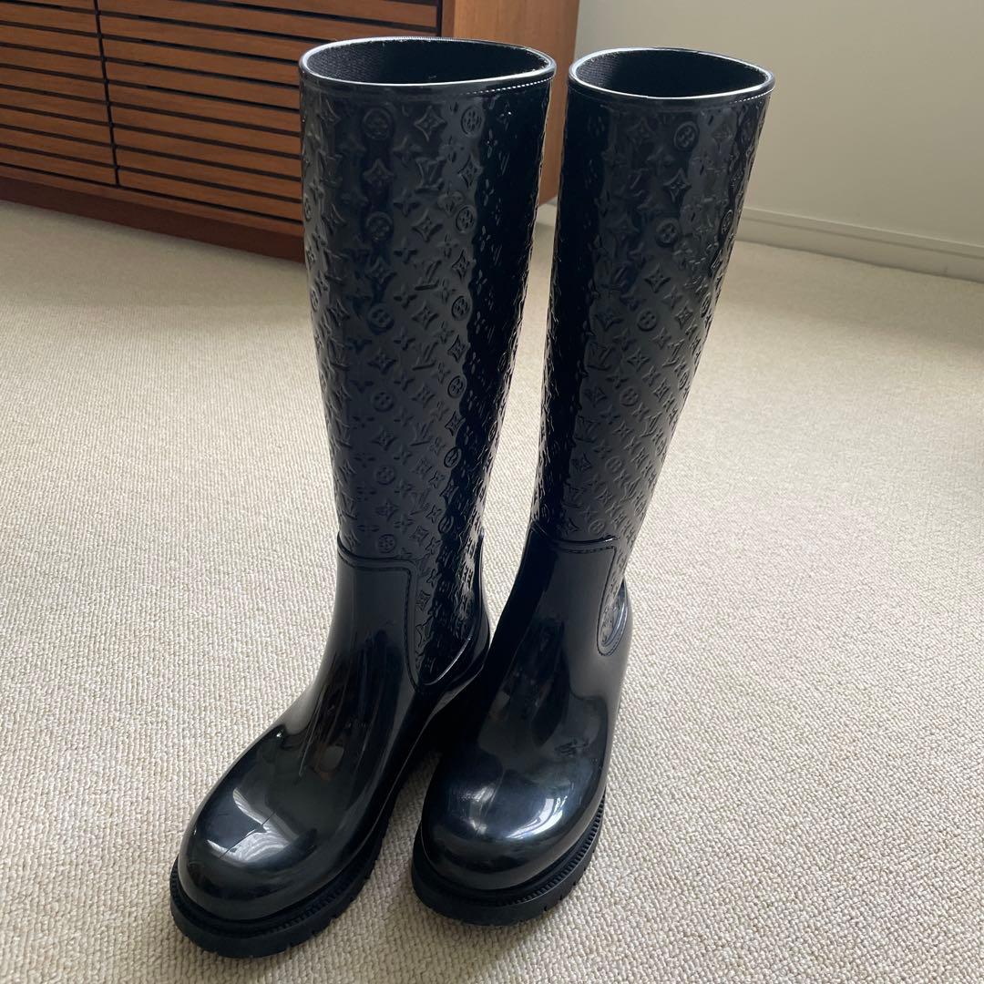 LOUIS VUITTON モノグラム柄レインブーツ（36サイズ）