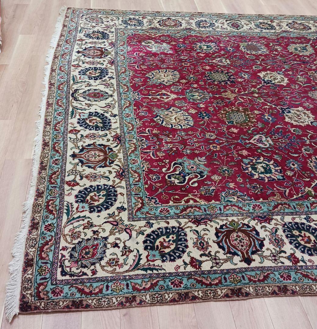 Y2023 ペルシャ絨毯 ウール 手織り 特大 412×313㎝ 工房サイン