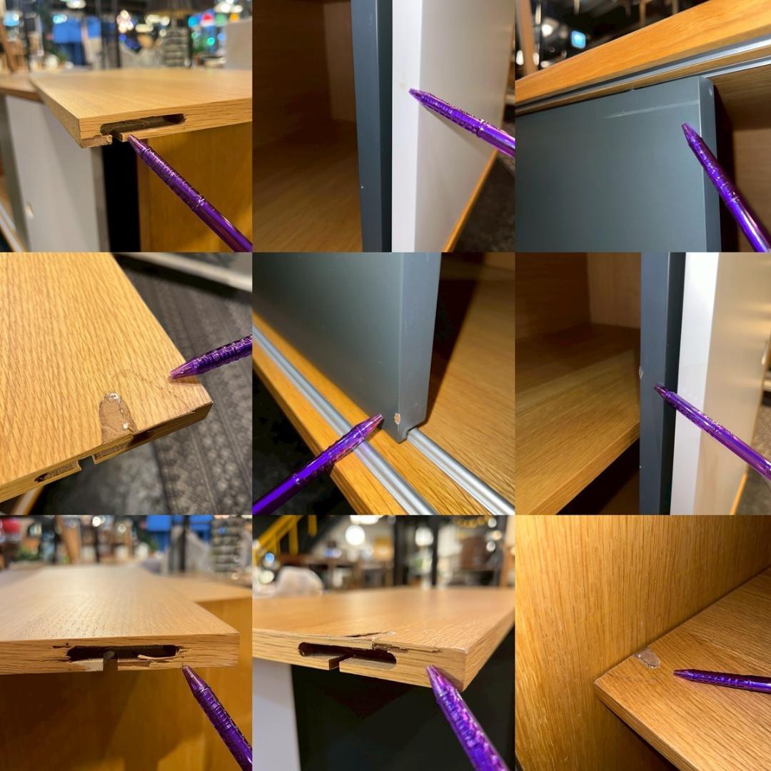 北欧モダン マルチカラー扉 サイドボード キャビネット リビングボード シンプル