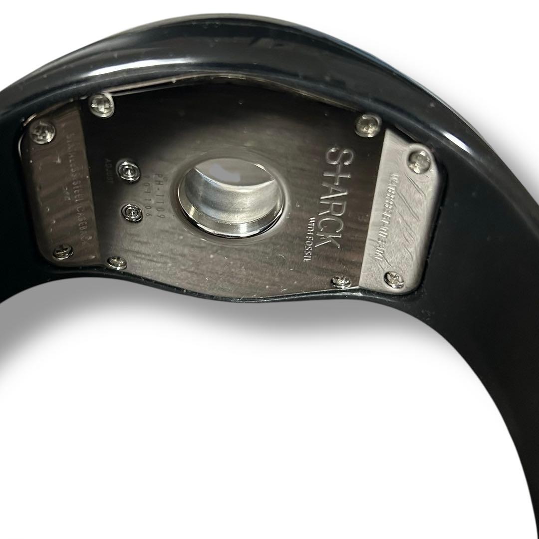 【美品】フィリップスタルク S+ARCK フォッシル クォーツ メンズ デジタル