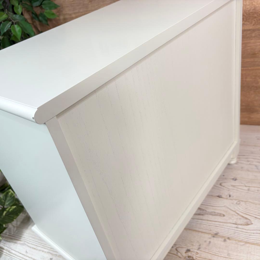 訳あり品！【105】フレンチ調ホワイトチェスト三段四つ引き木製収納家具姫系タンス