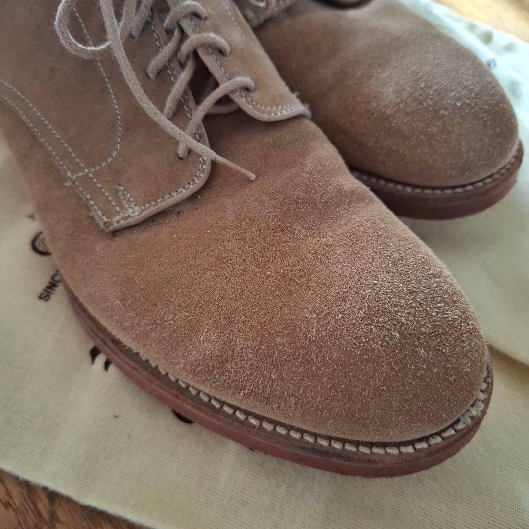 Alden スエード レースアップシューズ ベージュ