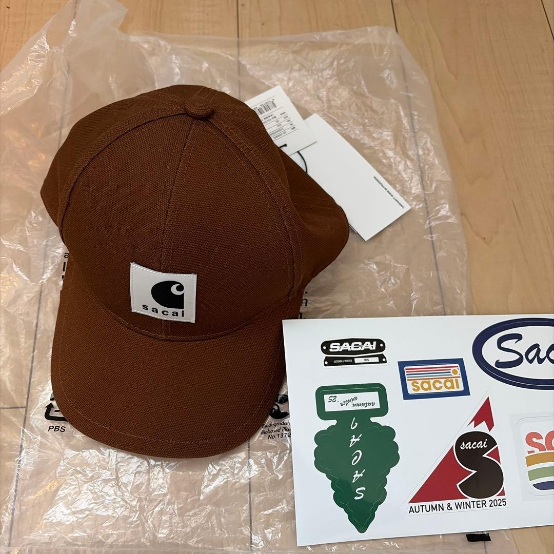 sacai × Carhartt WIP Duck Cap ブラウン 新品